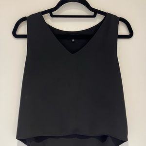 Aritzia Babaton Black Satin Top